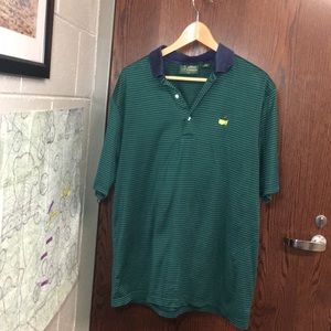 Green and Black Amen Corner Logo Golf Polo